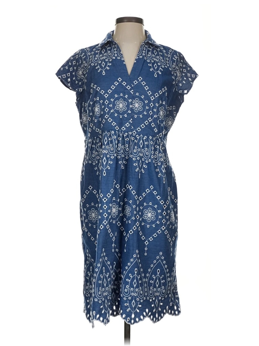 J. Jill EMBROIDERED A-LINE SHIRTDRESS Sz XLP